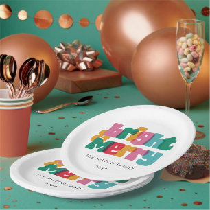 Bold Merry Bright Holiday Paper Plates
