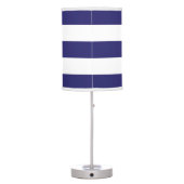Bold Midnight Blue and White Striped Table Lamp (Back)
