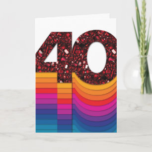 Bold Milestones 40 - Anniversary Card