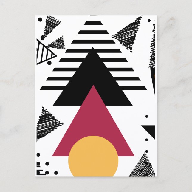Bold minimal geometric shapes  postcard (Front)
