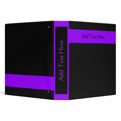 Bold Minimal Purple on Black Custom Binder