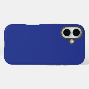 Bold Minimal Wedding Invite in Deep Blue iPhone 16 Case