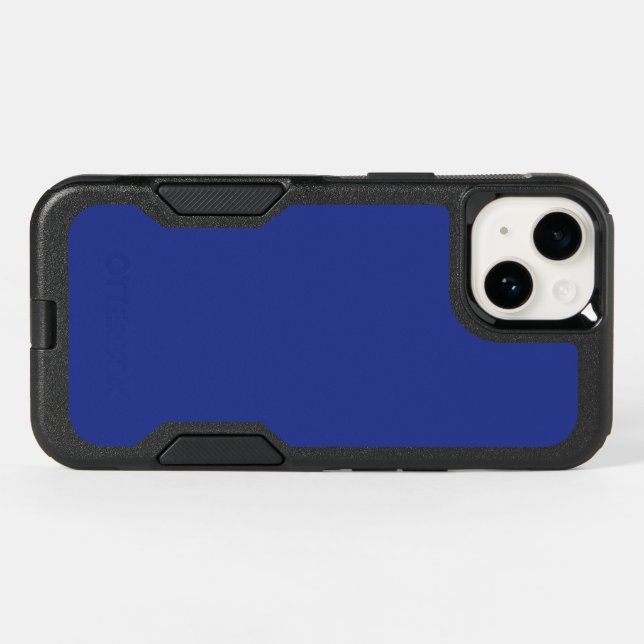 Bold Minimal Wedding Invite in Deep Blue Otterbox iPhone Case (Back Horizontal)