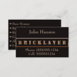 Bold, Minimalist, And Masculine Bricklayer Business Card at Zazzle