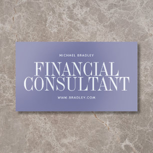 Bold Minimalist Elegant Dusty Lilac Foil Business Cards