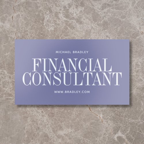 Bold Minimalist Elegant Dusty Lilac Foil Business Cards