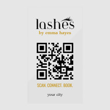 Bold Minimalist Lash Artist QR Code