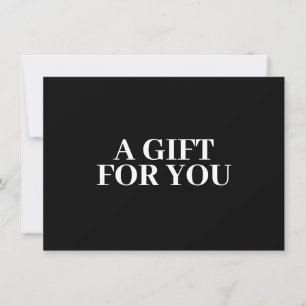 Bold Minimalist Luxury Boutique Black Gift Card