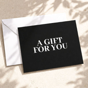 Bold Minimalist Luxury Boutique Black Gift Card