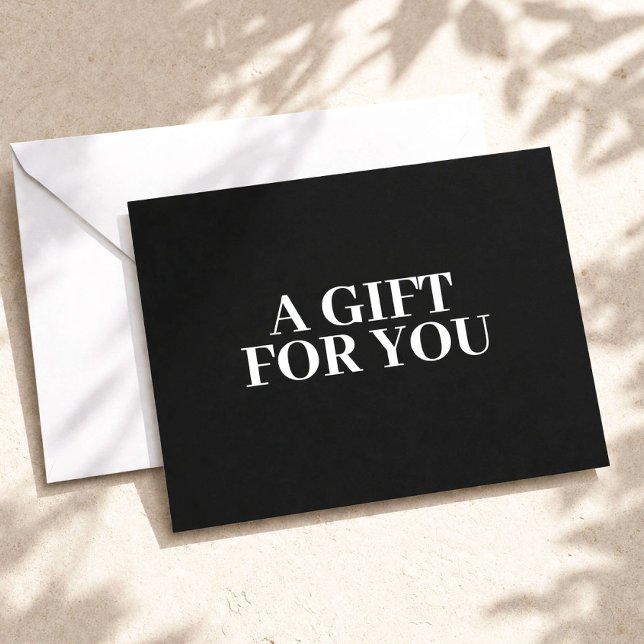 Bold Minimalist Luxury Boutique Black Gift Card (Creator Uploaded)