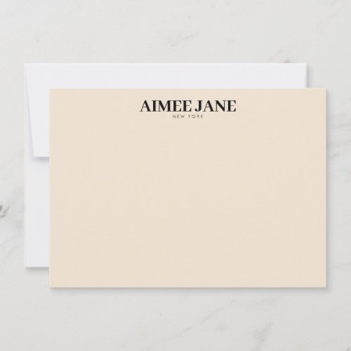 Bold Minimalist Luxury Boutique Dark Ivory  Note Card