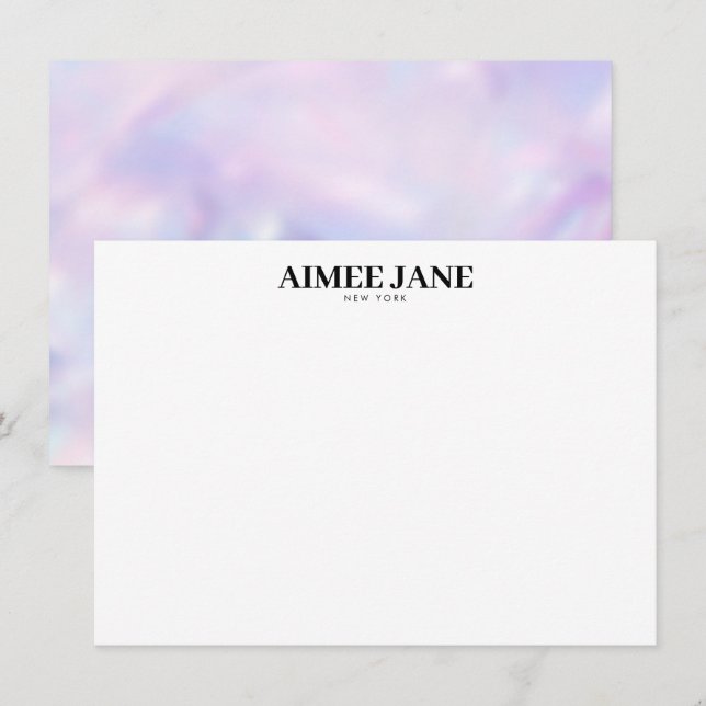Bold Minimalist Luxury Boutique Tie Dye Note Card (Front/Back)