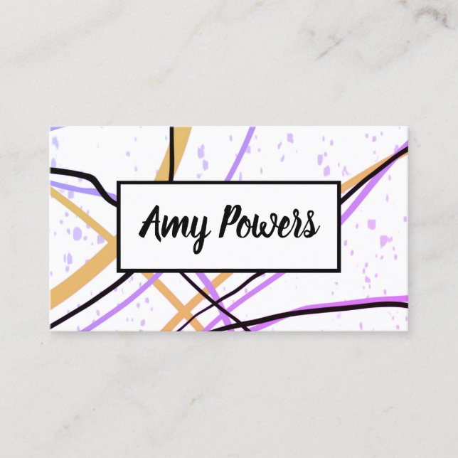 bold minimalist modern chic abstract   business card (Front)