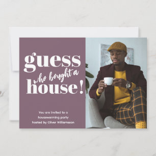 Bold Minimalist Photo Housewarming Party Invite