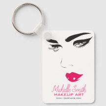 Bold Minimalist Pink Black Modern Makeup Artist QR