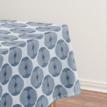 Bold Minimalist Poppy Textured Floral Blue Tablecloth