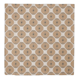 Bold Minimalist Poppy Textured Floral Brown Duvet Cover