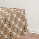 Bold Minimalist Poppy Textured Floral Brown Tablecloth