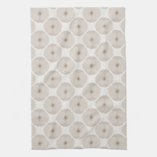 Bold Minimalist Poppy Textured Floral Cream Kitchen Towel