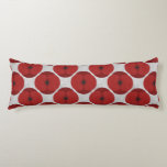 Bold Minimalist Poppy Textured Floral Red Body Pillow