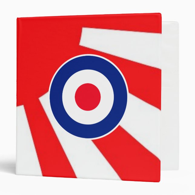 Bold MOD Target Roundel on Burst Japan 3 Ring Binder (Front/Inside)
