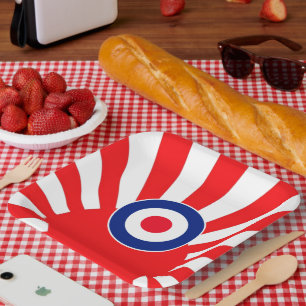 Bold MOD Target Roundel on Burst Japan Paper Plates