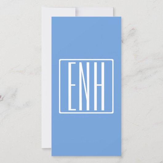 Bold Modern 3 Initials Monogram | Soft Blue (Front)