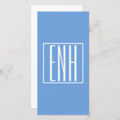 Bold Modern 3 Initials Monogram | Soft Blue (Front/Back)