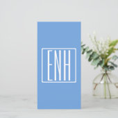 Bold Modern 3 Initials Monogram | Soft Blue (Standing Front)