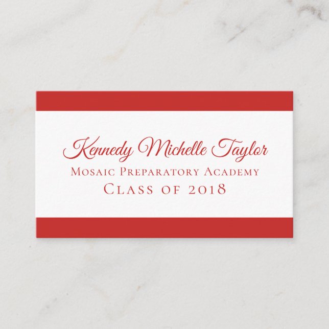 Bold Modern Any Color Contemporary Calling Card (Front)