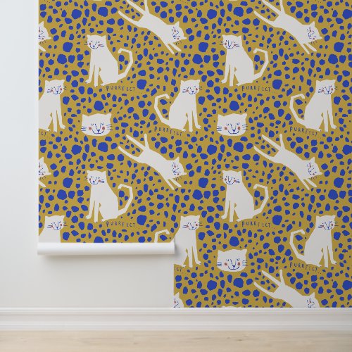 Bold Modern Big Cat Leopard Print Wallpaper Bold Modern Big Cat Leopard Print Wallpaper