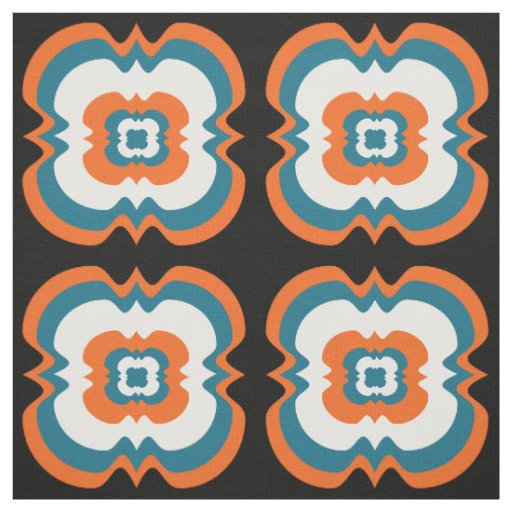 Bold Modern Big Funky Square Repeat Pattern Fabric