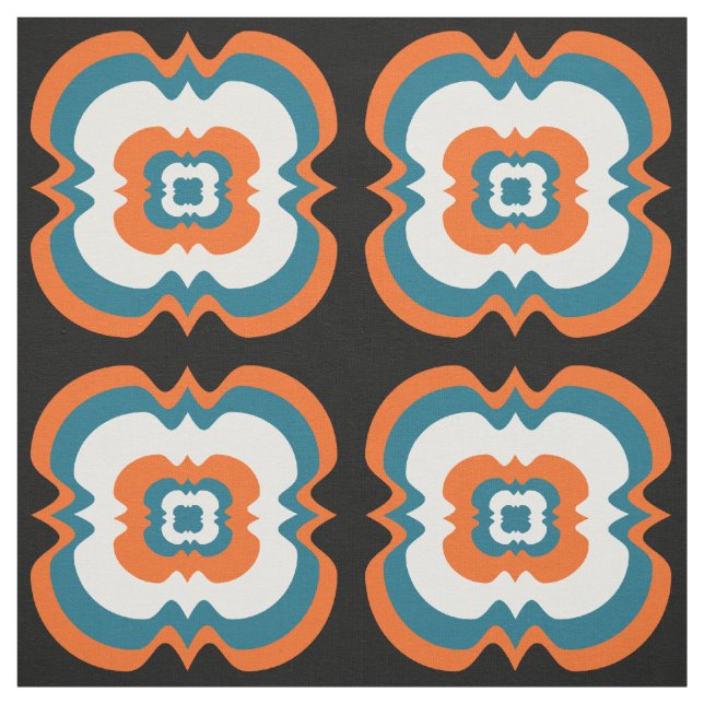 Bold Modern Big Funky Square Repeat Pattern Fabric (Swatch)