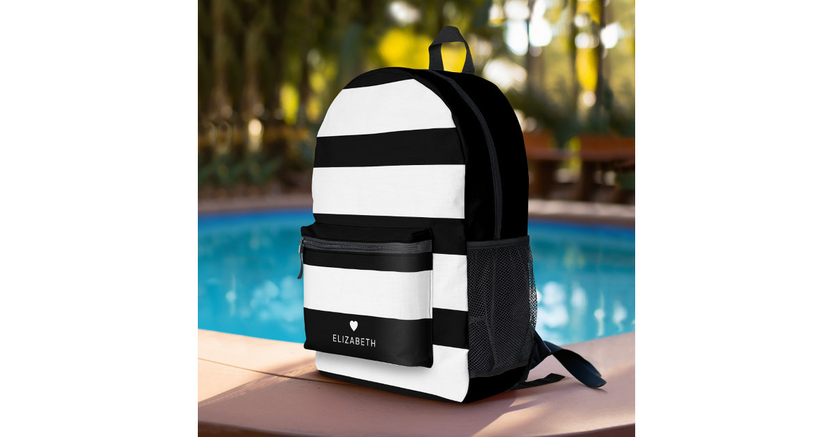 Piece Watermelon Stripe Black Pattern Print Premium Backpack main image 1
