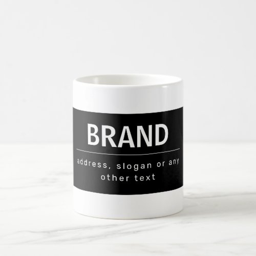 Bold Modern Brand or Business Name  Black  White Coffee Mug