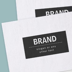 Bold Modern Brand or Business Name Black & White Tissue Paper
