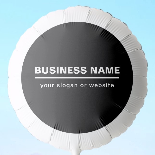 Bold Modern Business Name Template | B&W Balloon (Creator Uploaded)