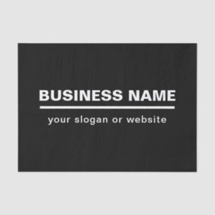 Bold Modern Business Name Template B&W Tissue Paper