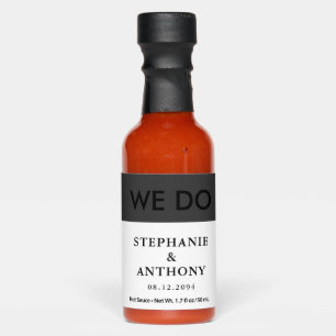 Bold Modern BW ‘We Do’ Wedding Clean Layout Hot Sauces