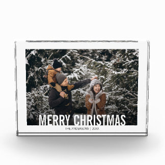 Bold Modern Christmas Holiday Photo Block