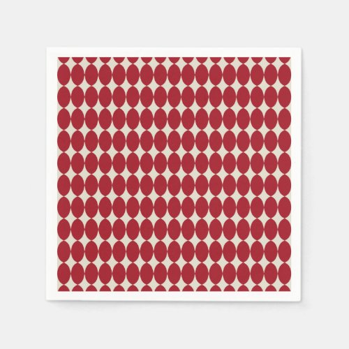Bold Modern Christmas Red Baubles Festive Chic  Napkins