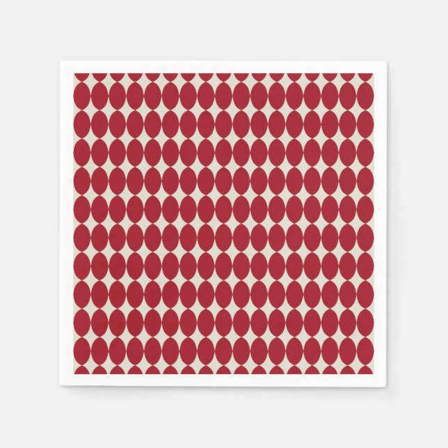Bold Modern Christmas Red Baubles Festive Chic  Napkins (Front)