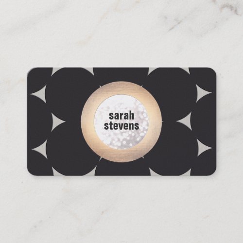 Bold, Modern Circle Pattern Fashion and Beauty Business Card Templates