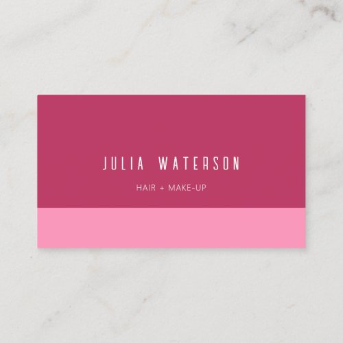 Bold Modern Color Block _ Shades of Pink no logo Business Card