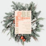 Bold Modern Coral Eat Drink And Be Merry Party Invitation