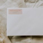 Bold Modern Coral Merry Christmas Return Address Label<br><div class="desc">Send warm wishes this holiday season with this unique and cute, bold modern coral Merry Christmas return address envelope label. Its simple and minimalist design features boho-inspired elements in light pink, pastel coral, sage green, blush, and peach hues. Celebrating the festive spirit of December, this design brings a cheerful and...</div>