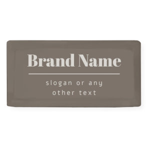 Bold Modern Dark & Light Beige Brand or Business Banner
