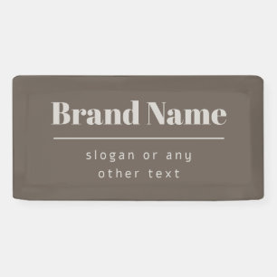 Bold Modern Dark & Light Beige Brand or Business Banner