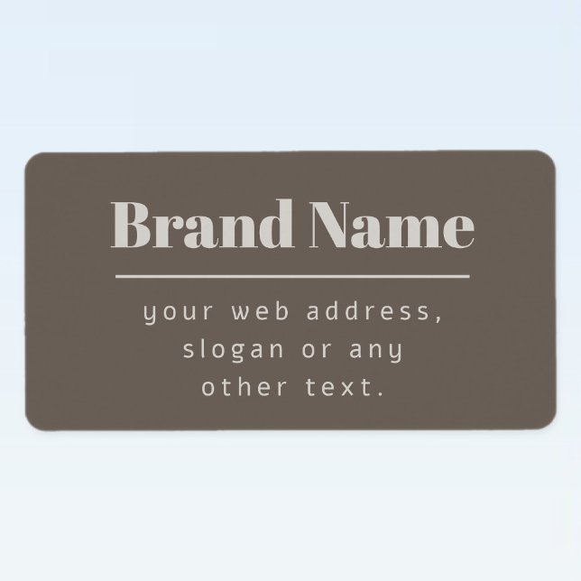 Bold Modern Dark & Light Beige Brand or Business Label (Creator Uploaded)
