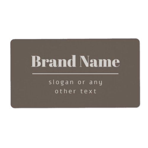 Bold Modern Dark  Light Beige Brand or Business Label